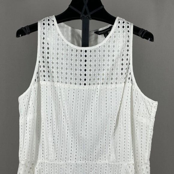 NEW Banana Republic Dress Women 12 white cocktail sheath preppy classic - Picture 2 of 10